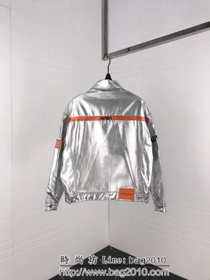 Heron Preston x NASA聯名款 美國太空宇航員系列 18秋冬新款 牛仔夾克 情侶款 ydi1312